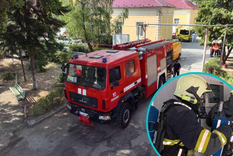 Рятувальники приборкали умовну пожежу в обласній дитячій лікарні у місті Мукачево.