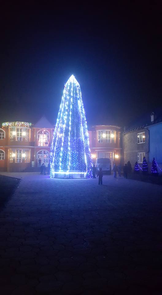 Сеть поразила новогодняя елка в ромском лагере Підвиноградова / ФОТОФАКТ