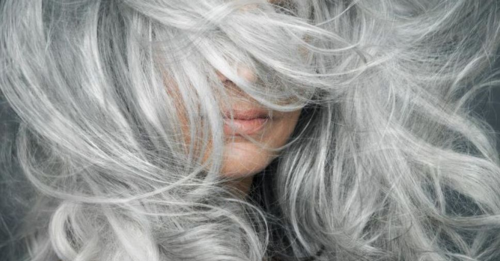 Gray hair appears in all people at different ages.