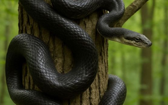 Двометрова змія на дереві: в лісі на Закарпатті зафіксували гігантського полоза. Грибники в шоці (ВІДЕО)
