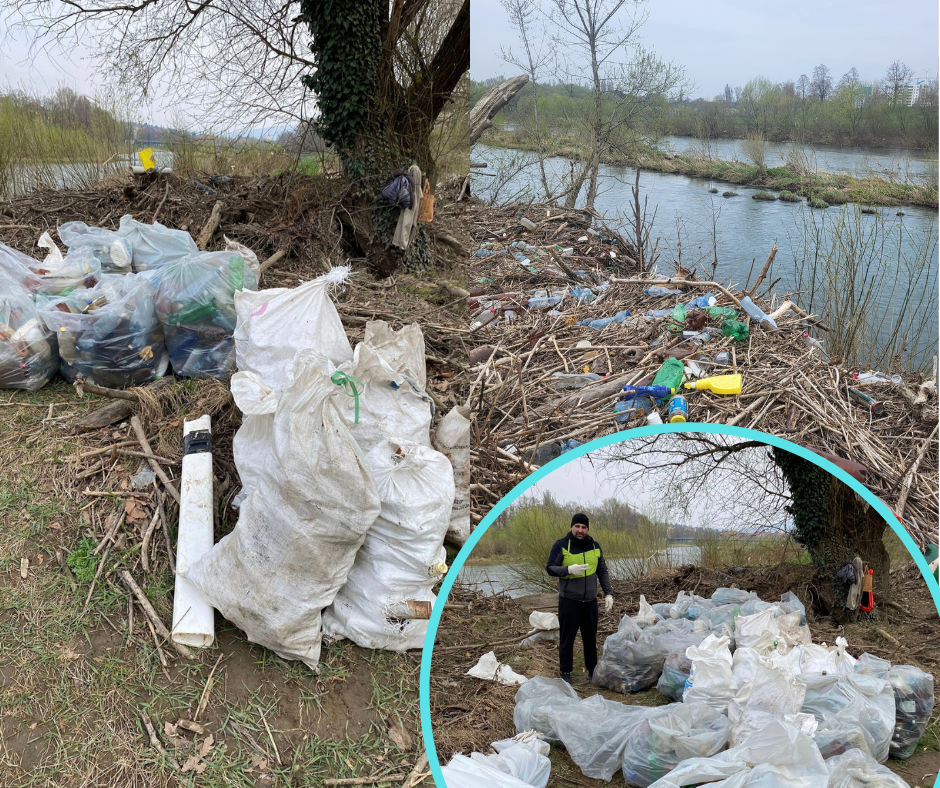 Более 1250 килограммов мусора собрали в Ужгороде на Славянской набережной.