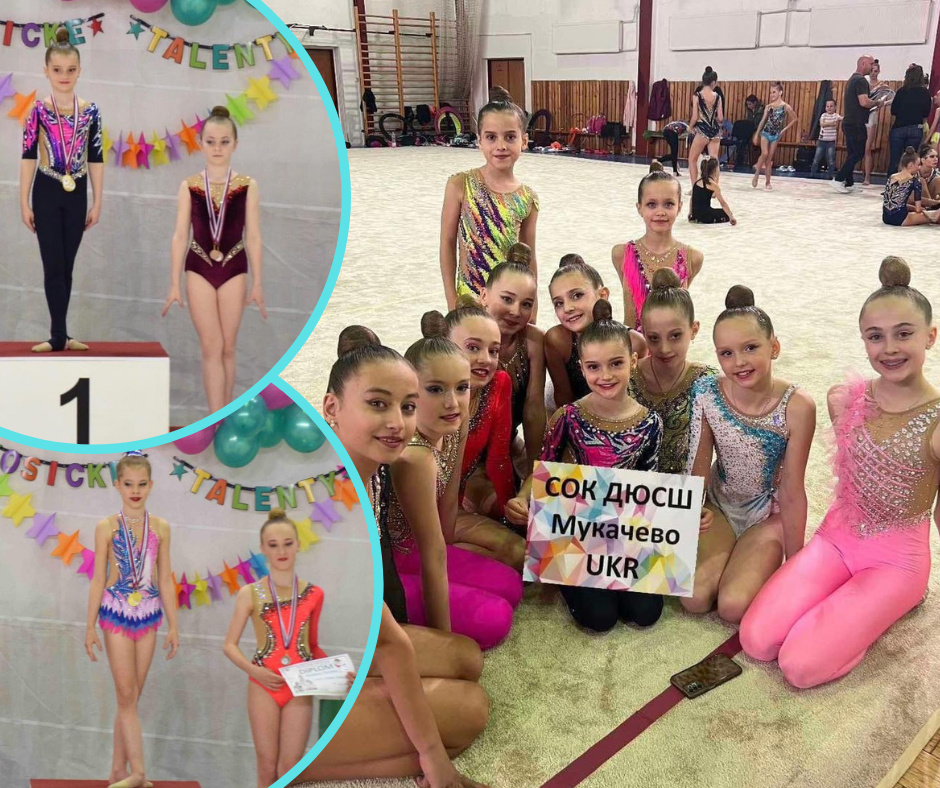 Маленькі зірочки: талановиті закарпатки виграли турнір з художньої гімнастики у Словаччині (ФОТО)