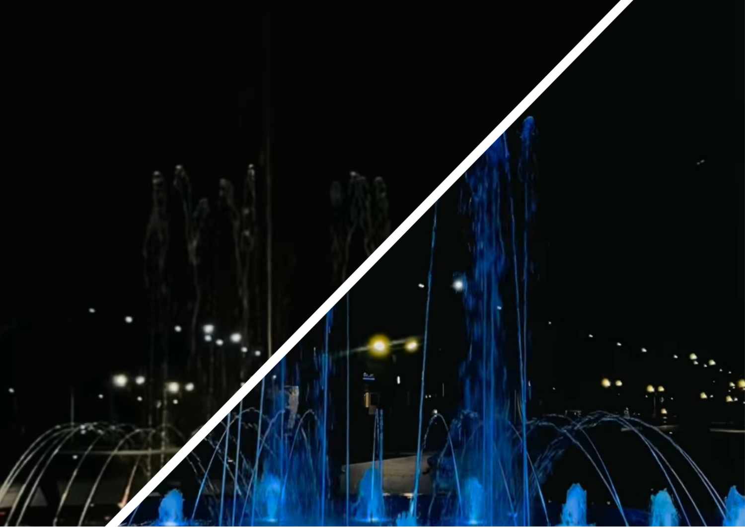 Уникальный, чарующий фонтан недавно запустили в Виноградове.