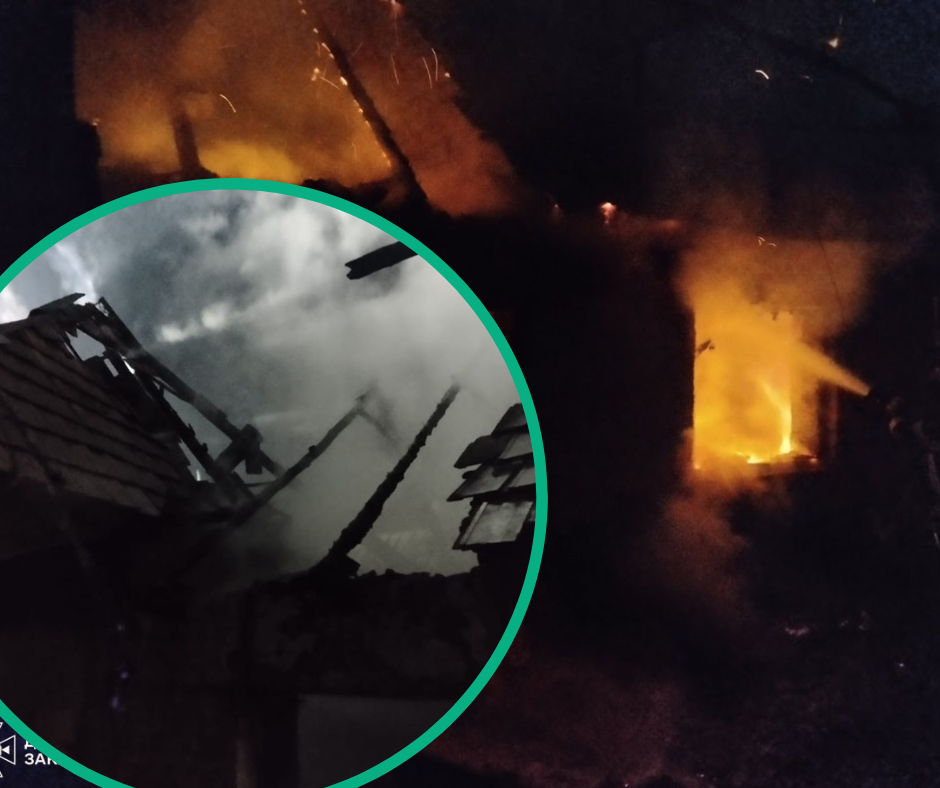 На Виноградівщині чутно було масштабний гул сирен: воонь охопив будинок закарпатця (ФОТО)
