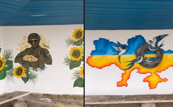 Патриотически разрисованная остановка на Волыни собрала два миллиона просмотров в TikTok (ВИДЕО)