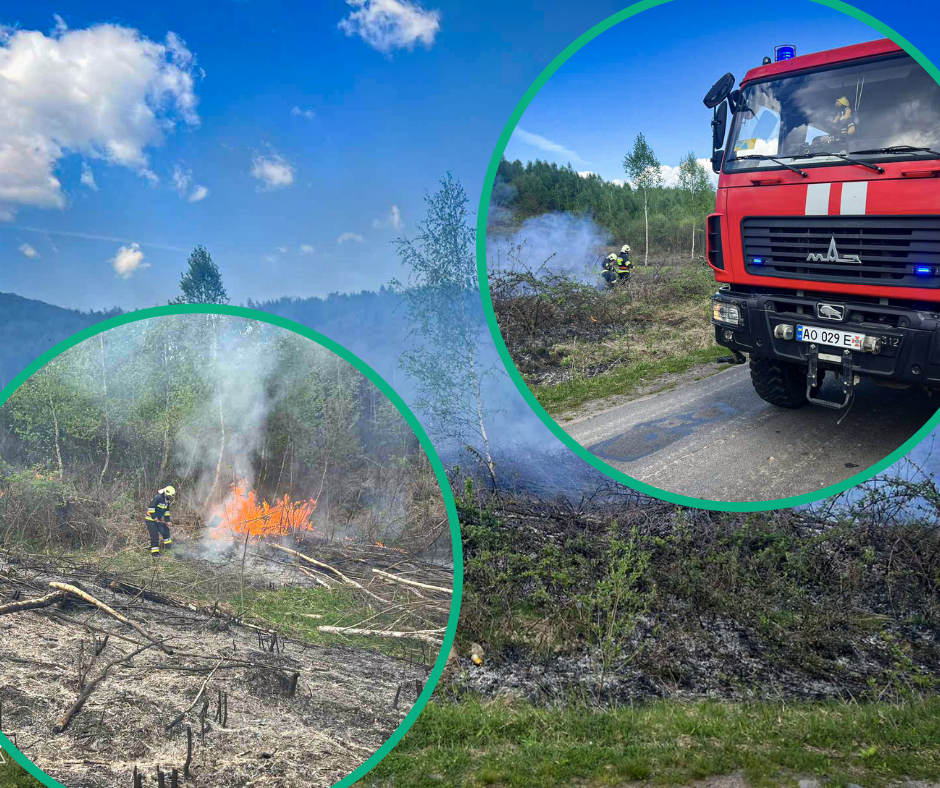 За два дні на території області було зафіксовано 7 виїздів для ліквідації загорань сухої трави та сміття на відкритій території.