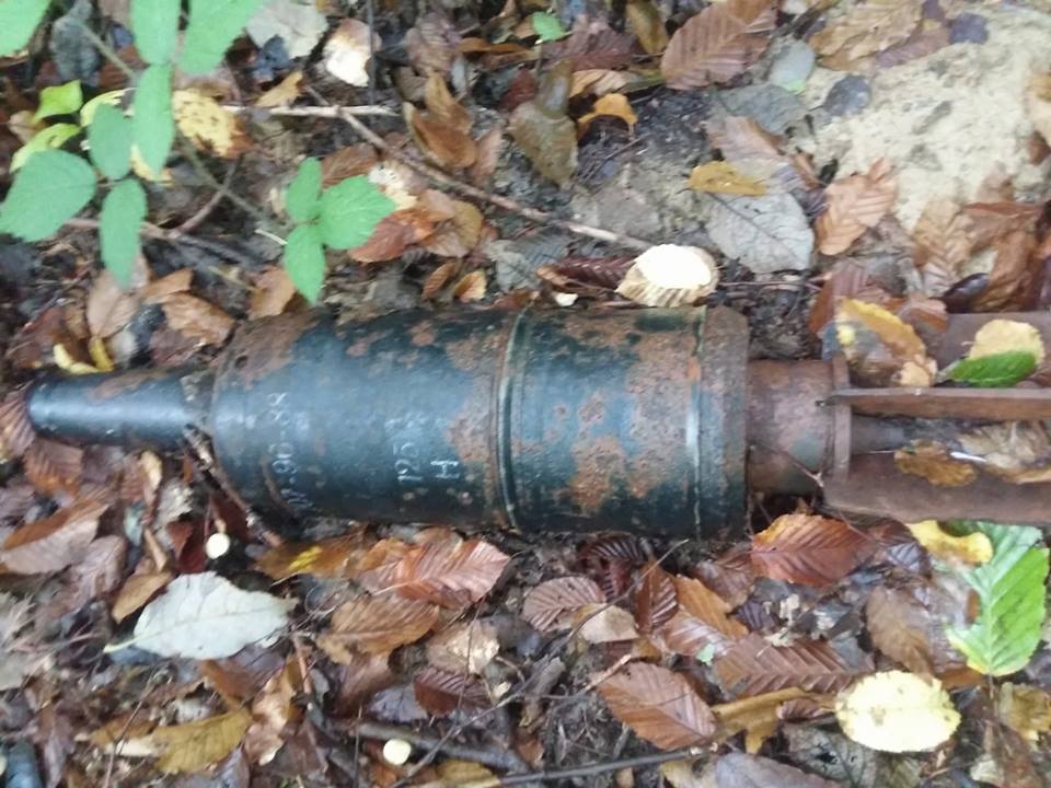 У мережі опублікували фото вибухового пристрою, який знайшли під час збирання грибів у селі Оріховиця.