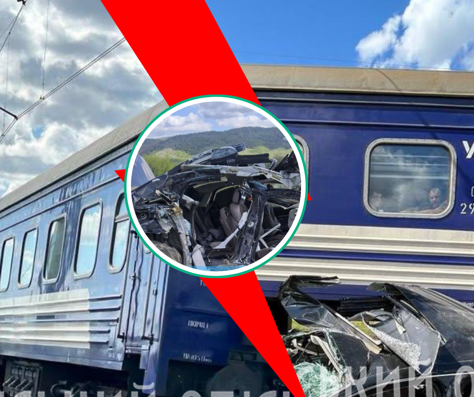 Диво на переїзді: під Ужгородом Audi зіткнулася з потягом — юнака врятували з понівеченого авто (ФОТО)