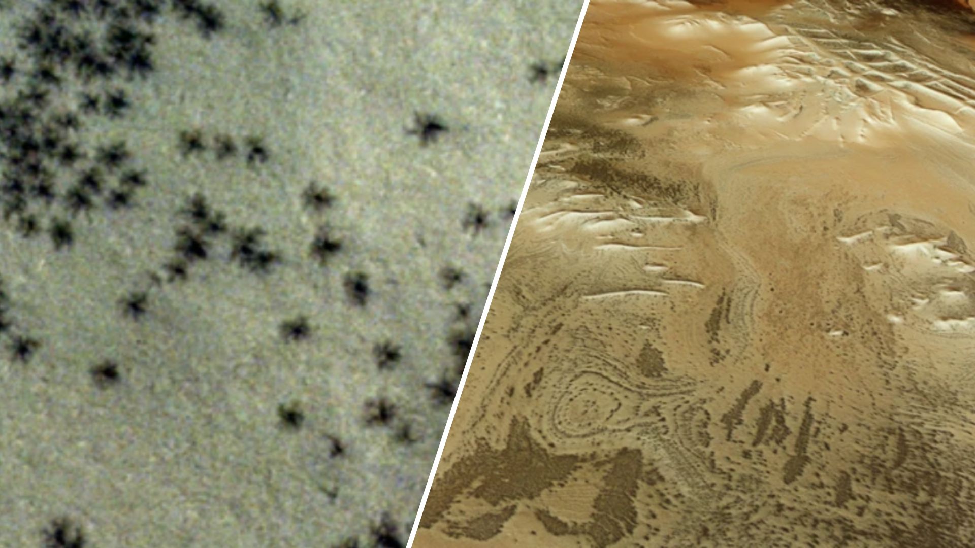 Чорні "павуки" заполонили південну поверхню Марса: вчені зафіксували унікальне явище