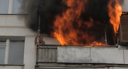 В Мукачево горела квартира