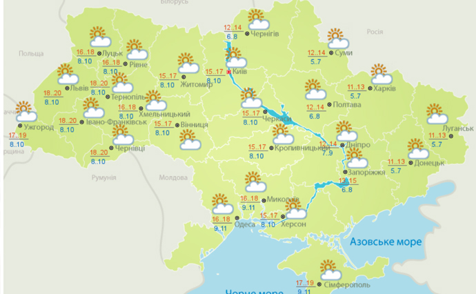В Україні прогнозують значне потепління та відсутність дощів з наступного тижня, повідомив Укргідрометцентр.