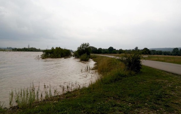 На Прикарпатті кілька великих річок вийшли з берегів через рясні дощі, розмивши дороги.
