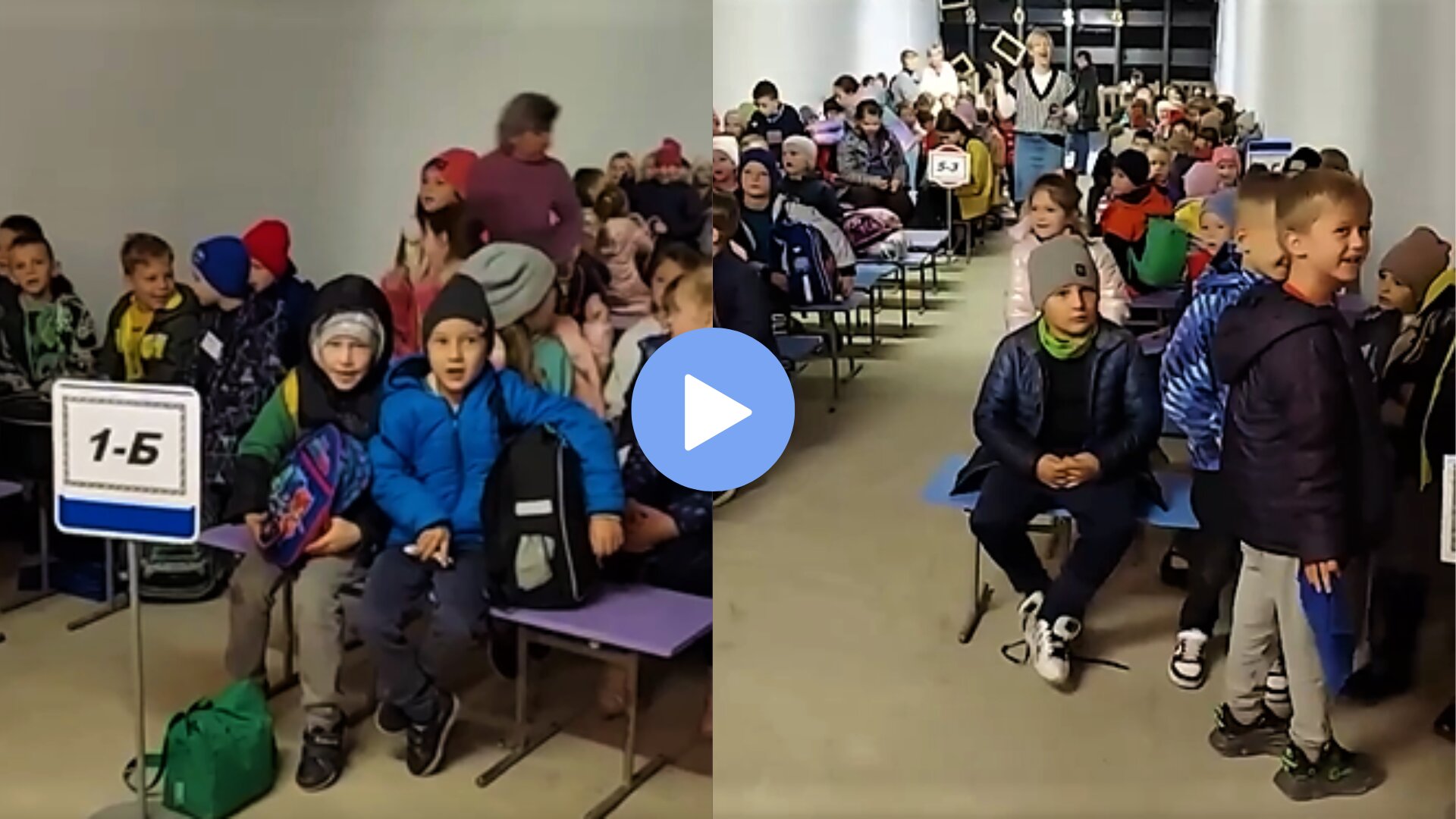 У мережі з'явилось відео, на якому показана атмосфера, яка панує в укритті однієї із столичних шкіл. Діти співають пісні та танцюють під час повітряної тривоги.