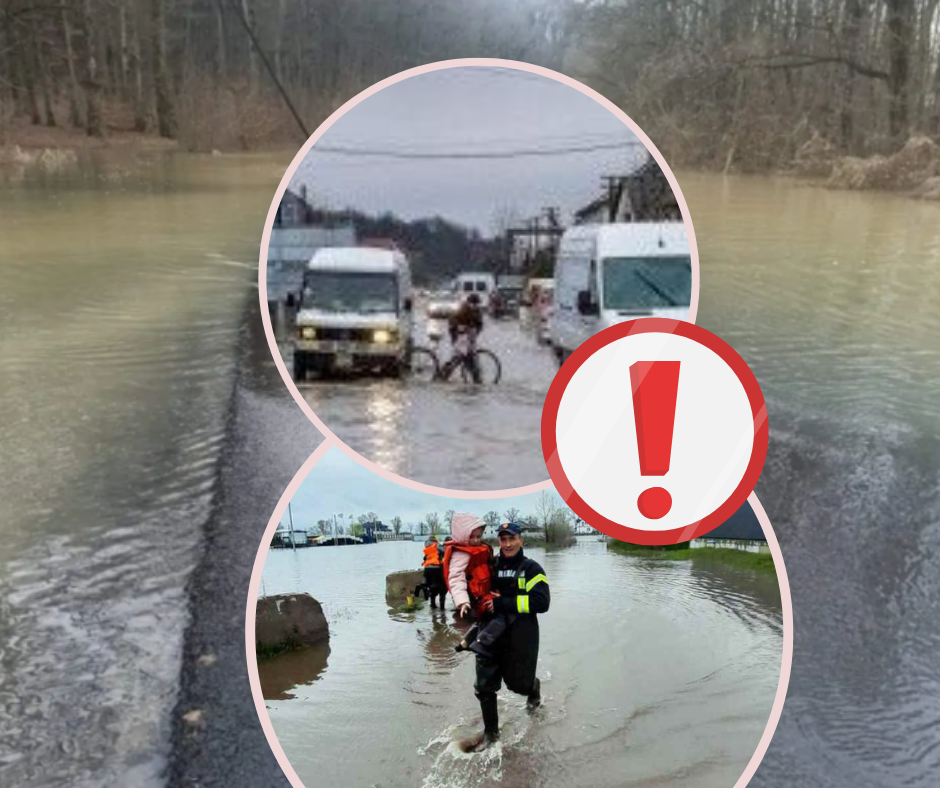 Село на Закарпатті "пішло під воду": нещадна стихія підтопила місцеві дороги й обійстя (ФОТО, ВІДЕО)