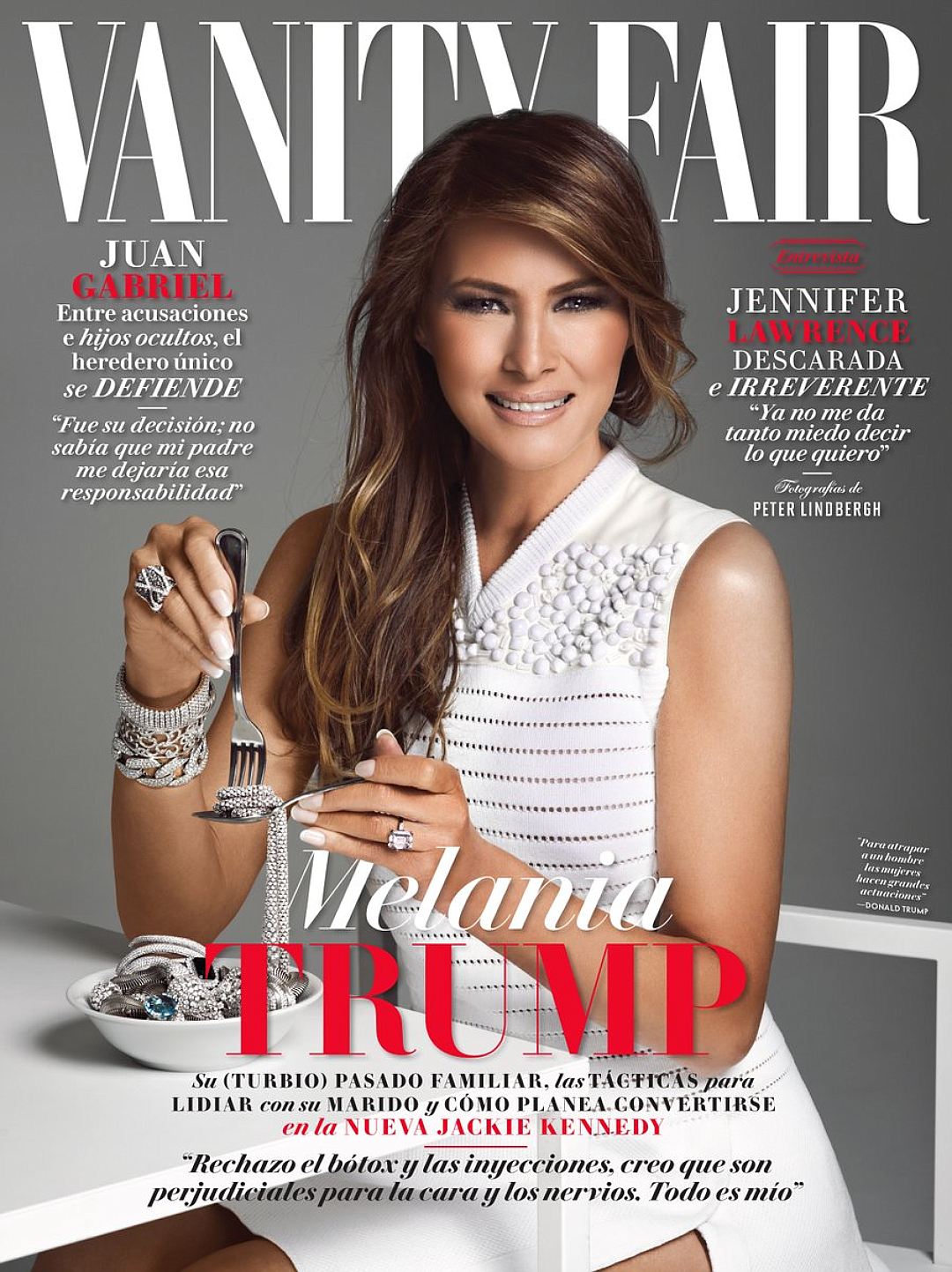 Мелания Трамп на обложке мексиканского журнала Vanity Fair ела ювелирные украшения.