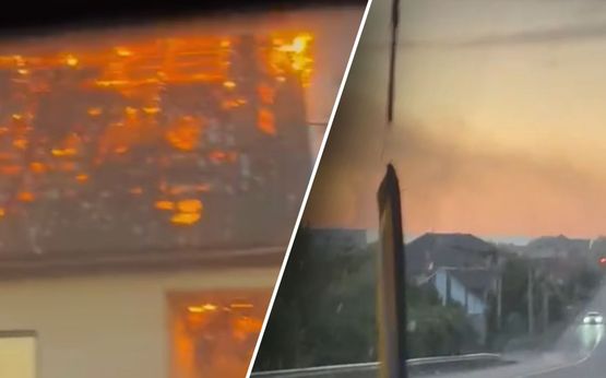 In Zakarpattia, fire destroyed a two-story house: firefighters battled the blaze for an hour and a half (VIDEO)