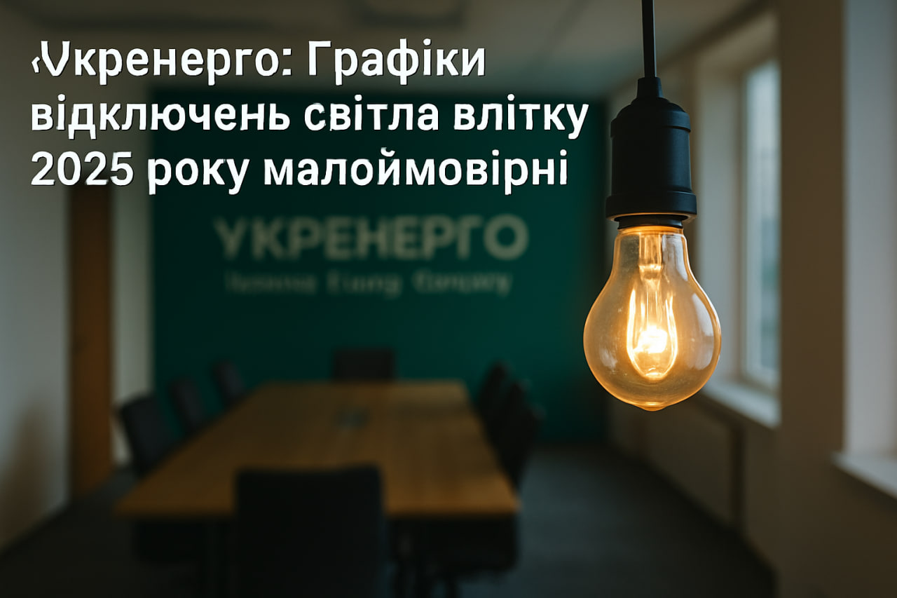 «Укренерго»: Графіки відключень світла влітку 2025 року малоймовірні