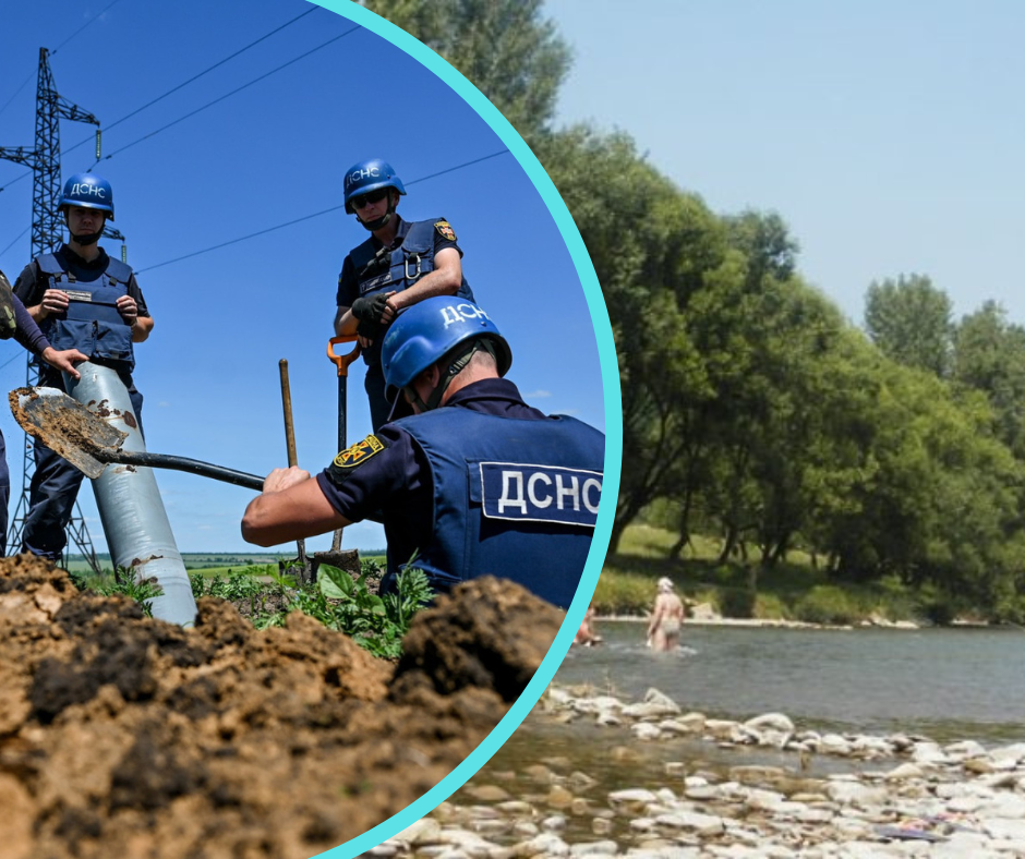 Вибухівку викинуло прямо на берег Тиси: закарпатські рятувальники попереджають про вибух