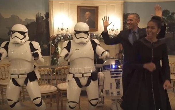 Видео с президентом и персонажами Звездных войн стало хитом Facebook.