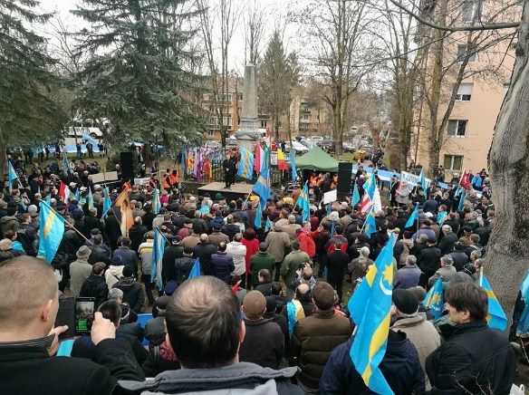 Демонстрація пройшла в румунському місті Тиргу-Муреш.