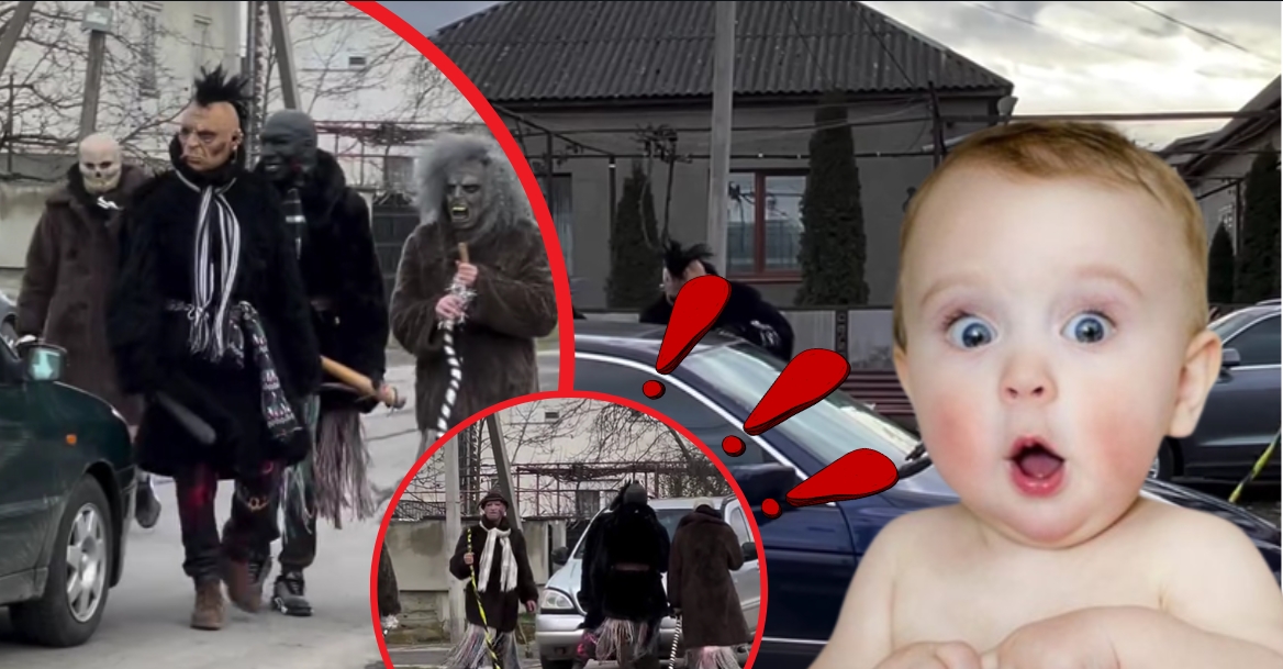 Переодягнені у персонажів з фільмів жахів: в мережі показали, як колядують у селі на Виноградівщині (ВІДЕО)