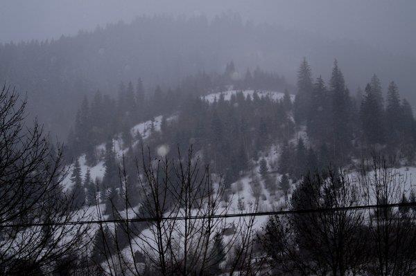 В останні кілька днів одне з найвіддаленіших сіл Тячівщини – гірське Лопухово – засипає снігом.
