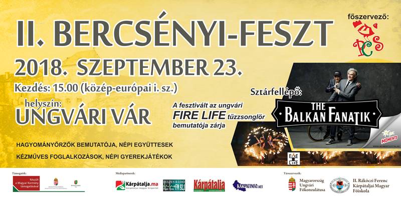 Вже вдруге на Закарпатті проведуть фестиваль під назвою «Берчені фест». Початок заходу в Ужгородському замку заплановано на 16.00 23 вересня.