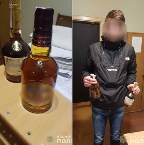 Мешканця районного центру, який з місцевої автозаправної станції викрав алкогольні напої, розшукали правоохоронці Берегівського  відділу поліції.