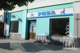 Сегодня ночью неизвестные разбили окна в рыбном магазине, в самом центре Мукачево.