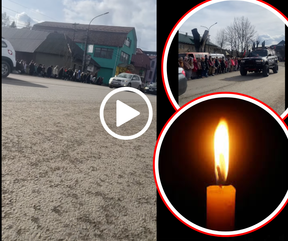 На колінах та зі сльозами на очах: на Закарпатті громада зустрічала полеглого захисника (ВІДЕО)