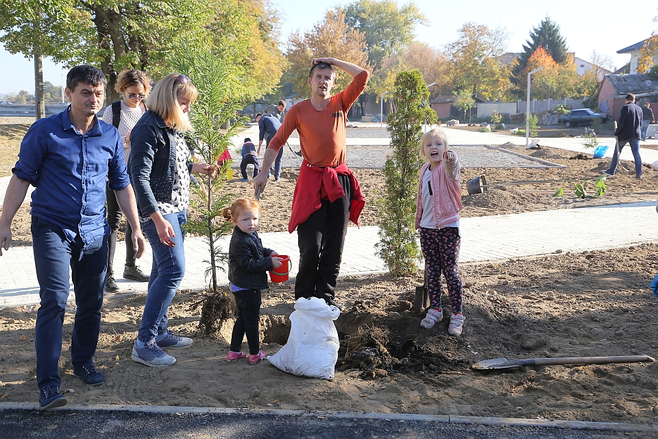 Сьогодні в Мукачеві закладали новий парк по вулиці Валенберга – висаджували нові дерева. 