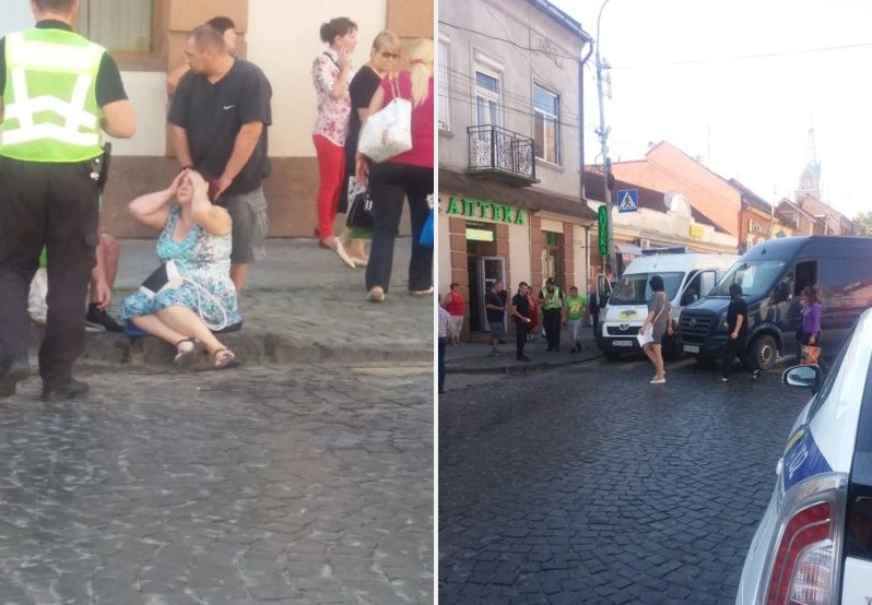 У Мукачеві в центрі міста автомобіль збив пішохода.