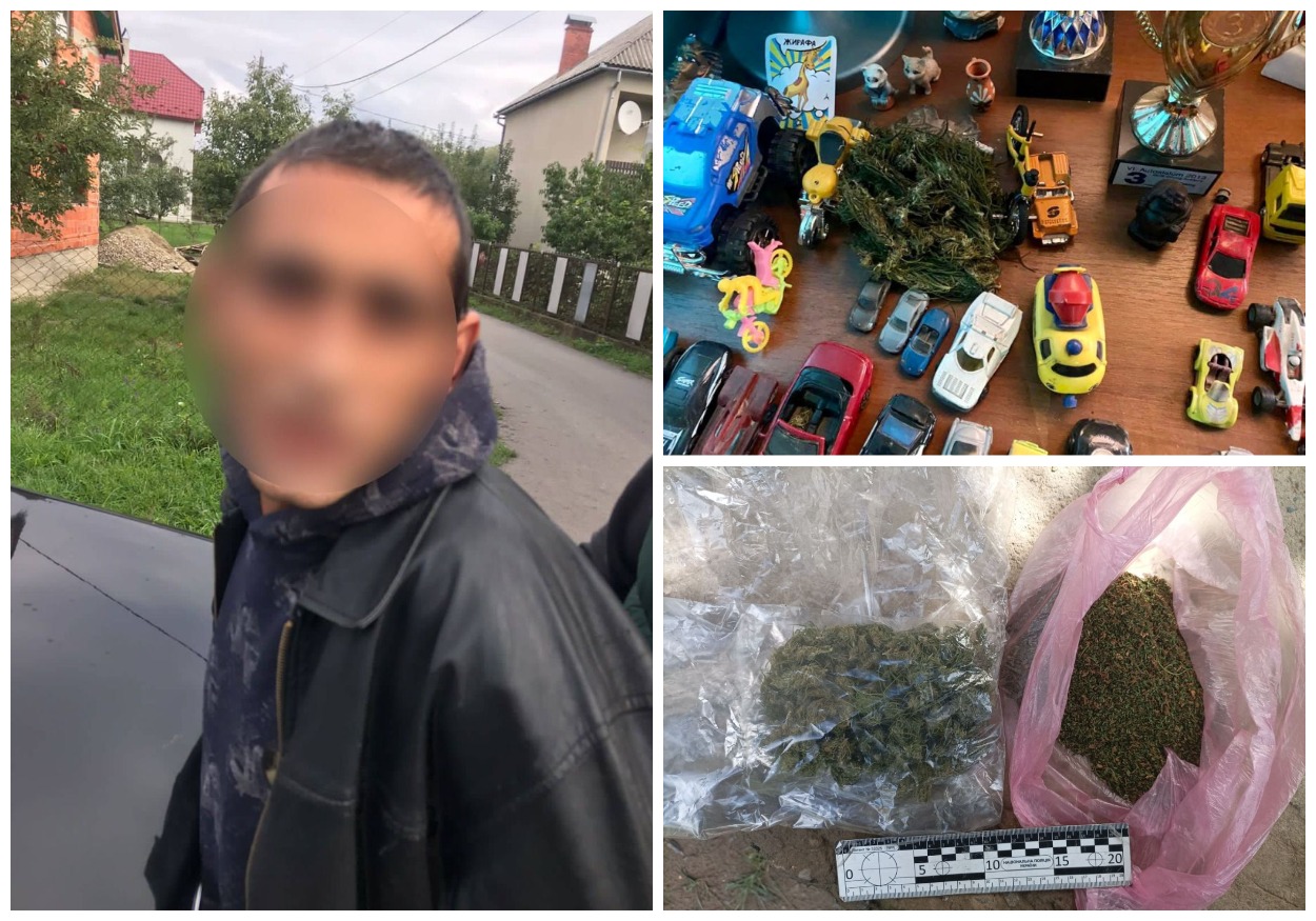 У Мукачеві поліцейські викрили зловмисника, який ховав наркотики в дитячій кімнаті серед іграшок.