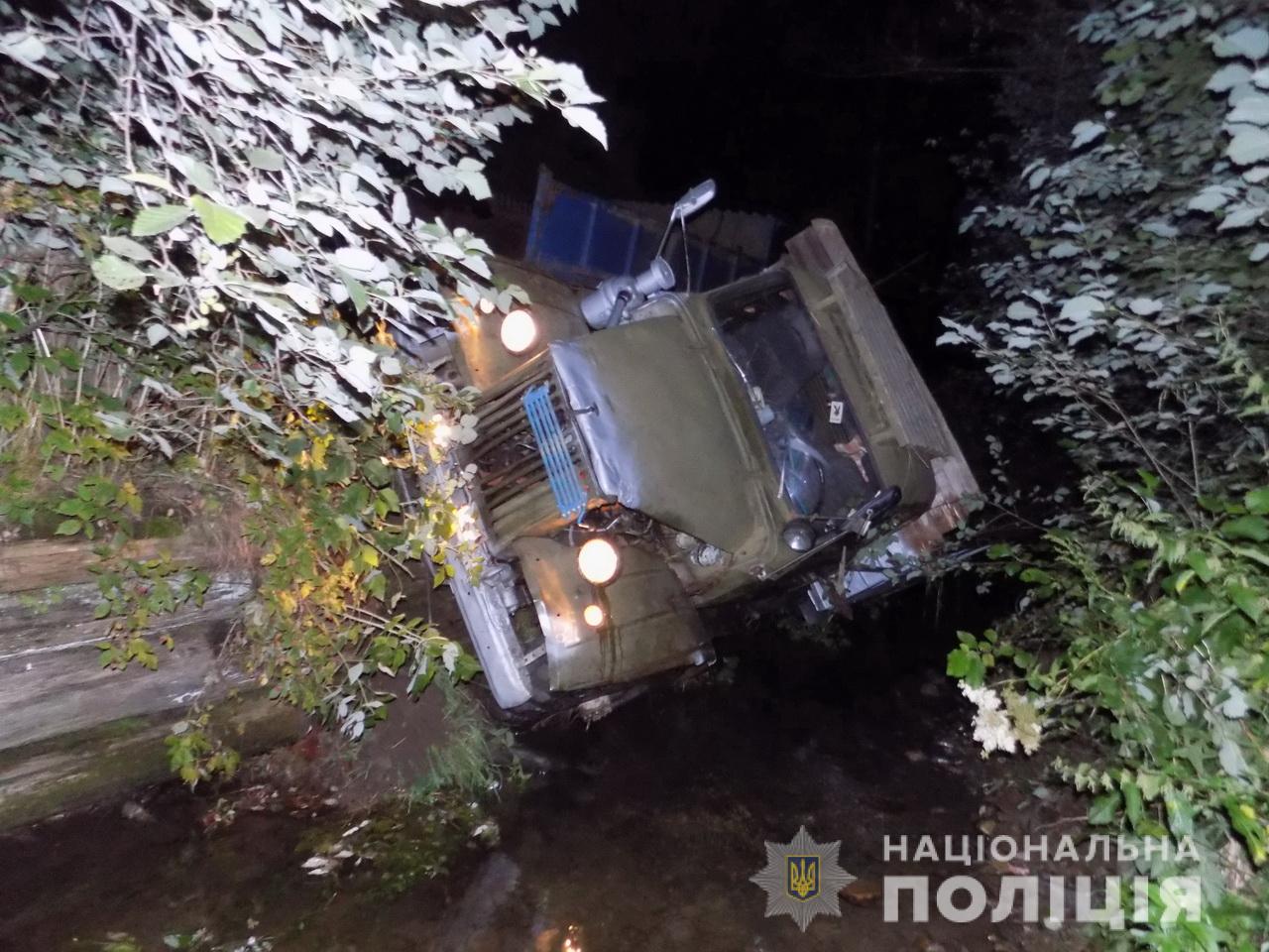 Сьогодні, 30 липня, о 01:08, в чергову частину Міжгірського відділення поліції надійшло повідомлення про те, що в річці знаходиться вантажний автомобіль.