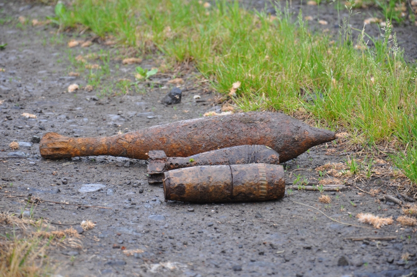 В селе Прислип Межгорского района нашли минометные мины времен Второй мировой.