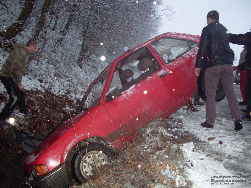 Чергове ДТП через снігопад сталося на Перечинщині.