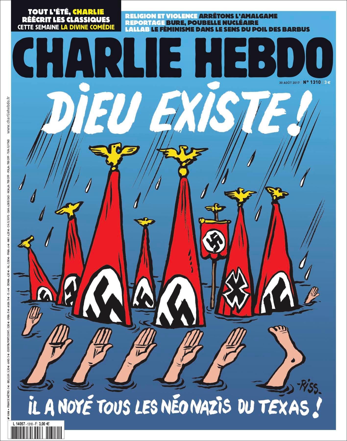 Charlie Hebdo намалював карикатуру на потоп у Техасі