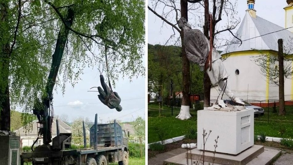На Закарпатті демонтували пам’ятники Максиму Горькому, Зої Космодем’янській та Валі Котику. 