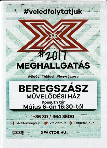 6 травня на Закарпаття приїде угорське талант-шоу. 
