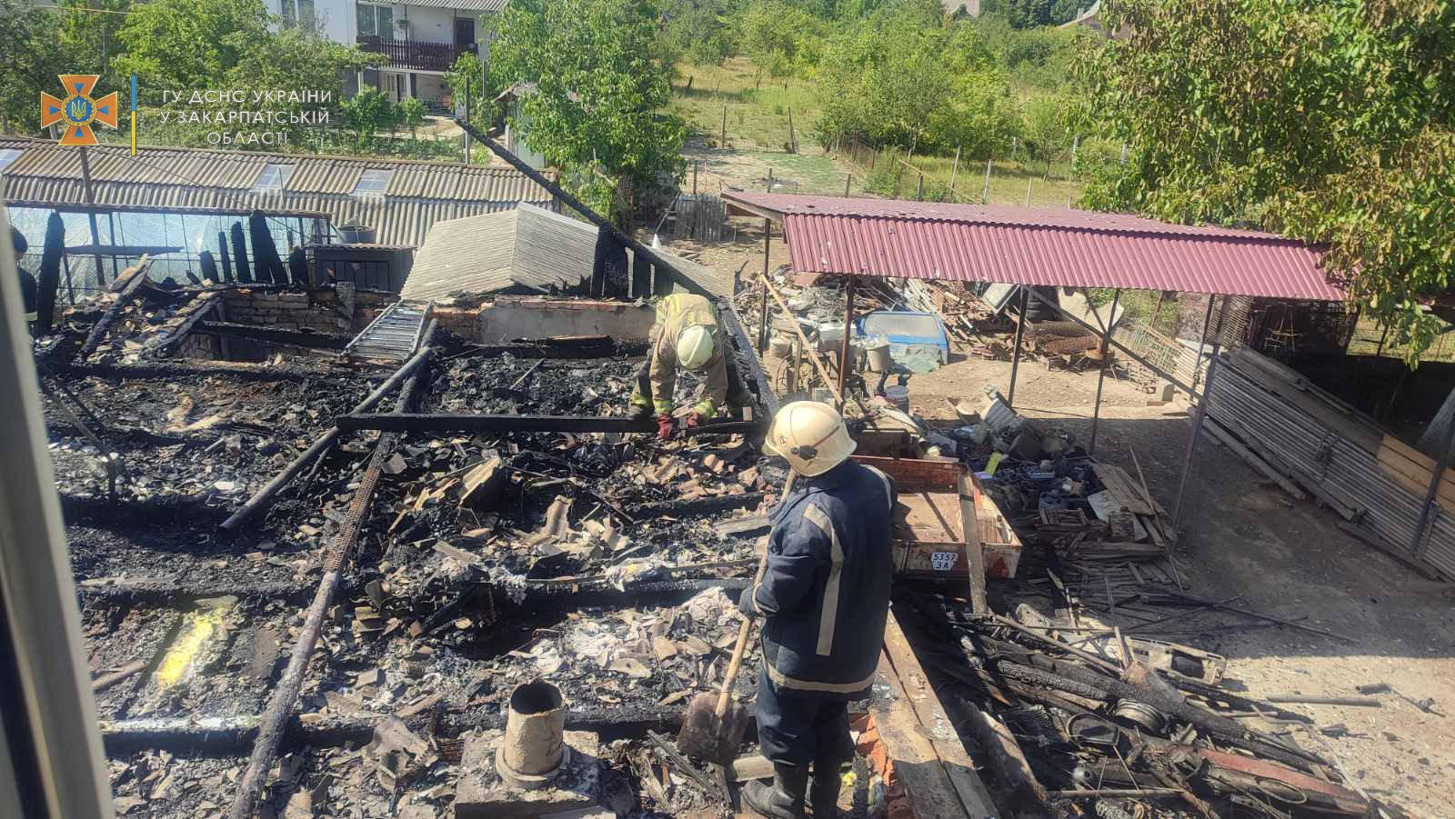 Вчора, 15 липня, у селі Чорнотисово Берегівського району сталася пожежа у надвірній споруді.