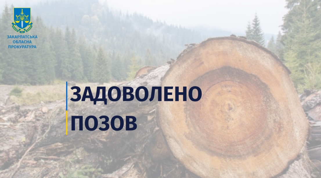 Господарський суд Закарпатської області задоволив позовну заяву Хустської окружної прокуратури щодо стягнення із ДП «Хустське ЛДГ» 903 тис. грн збитків, завданих незаконними порубками лісу.