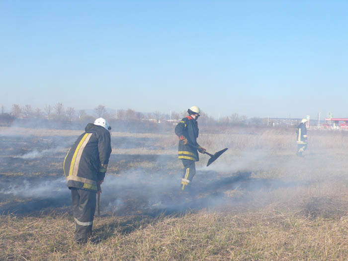 26 лютого, із семи зареєстрованих в області пожеж, 6 разів горіли суха трава та чагарники.