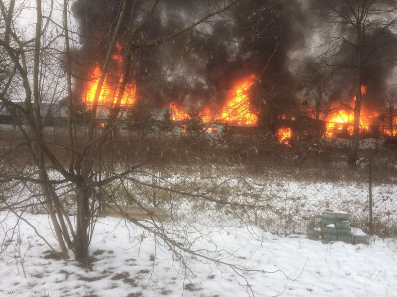 На Тячівщині вщент згорів магазин: з'явилось ексклюзивне відео пожежі (ВІДЕО)