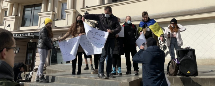 В Ужгороді відбувся мітинг на підтримку Сергія Стерненка (ВІДЕО)