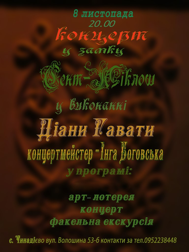 В замке Сент-Миклош на Мукачевщине выступит віолончеліска Диана Гавати