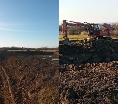 Вчера, 12 ноября, сотрудники Иршавской полиции обнаружили незаконную добычу плодородного слоя почвы в районе реки Боржава в селе Билки.