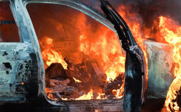 Mazda CX-5 сгорела в Мукачево.