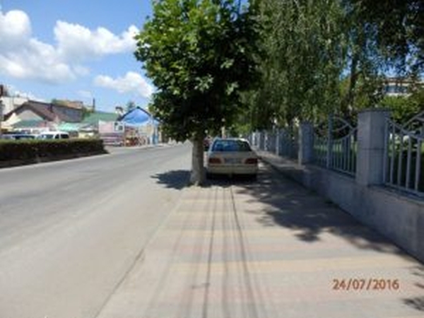 У Хусті помітили "одинокого автооленя" на тротуарі / ФОТОФАКТ