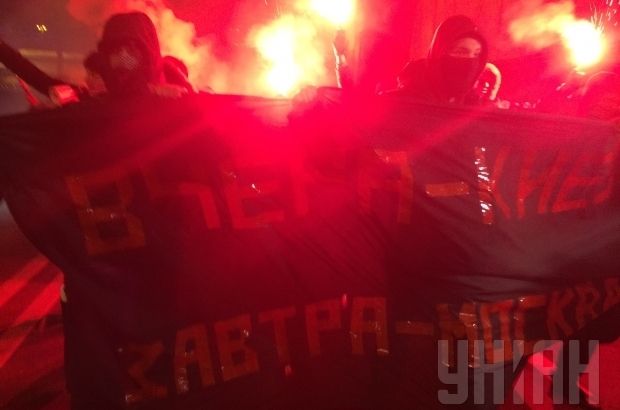 У центрі Москви відбулась хода на честь річниці Євромайдану