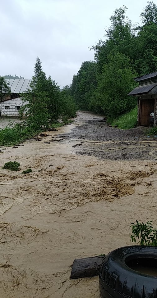 "3араз пік потопу": на Рахівщині річки повиходили з берегів (ФОТО, ВІДЕО)